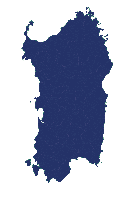 Sardegna confini regioni storiche tutto blu Tavola disegno 1